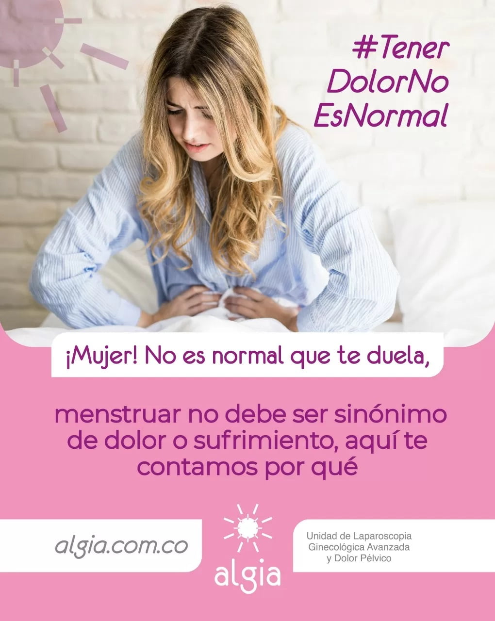 Menstruar no debe ser sinónimo de dolor o sufrimiento
